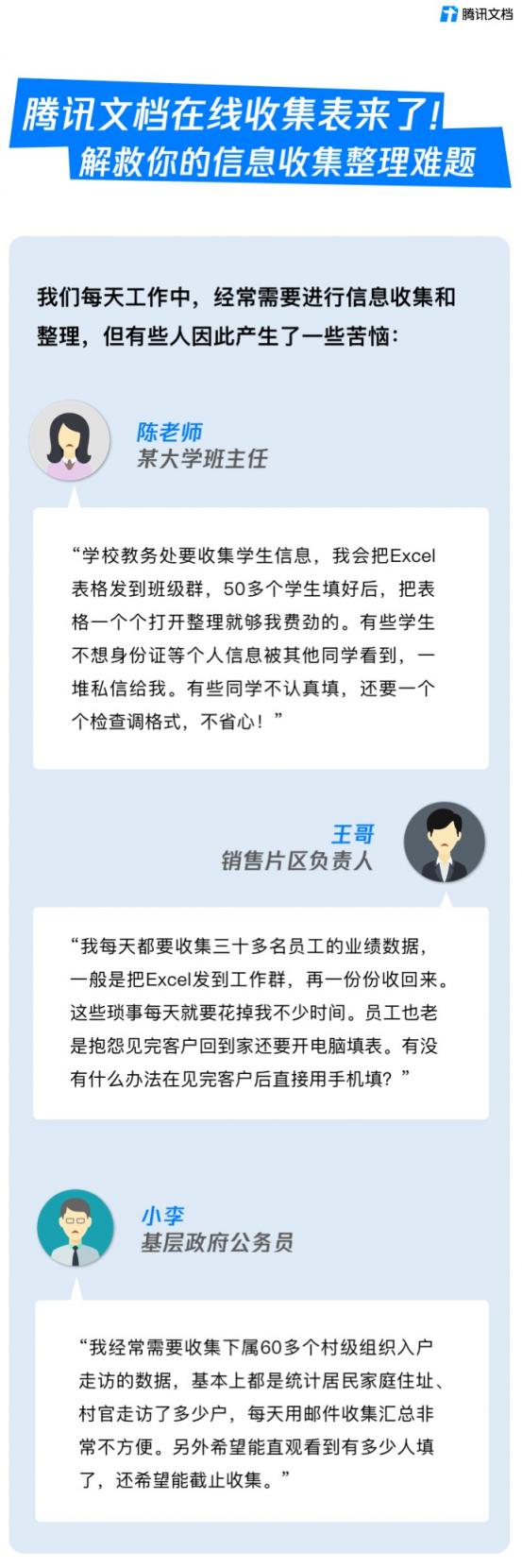 騰訊文檔在線(xiàn)收集表來(lái)了！解救你的信息收集整理難題