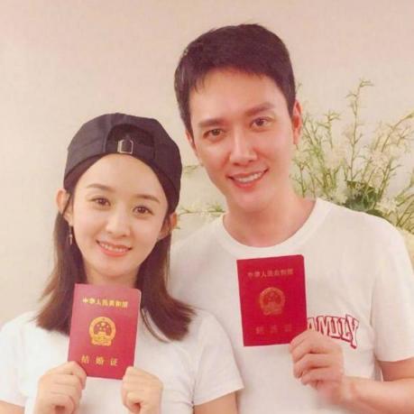 金鷹影后趙麗穎花落馮紹峰，疑似奉子成婚？