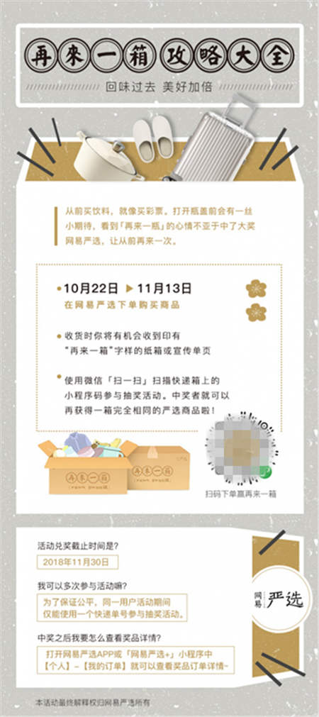 網(wǎng)易嚴選雙十一不按套路主打“回憶牌”，推“再來一箱”驚喜加倍！