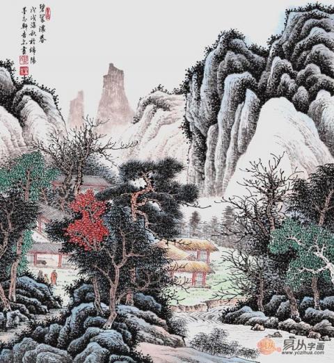 許吉爾山水畫作品如何？許吉爾國畫山水市場價格多少！