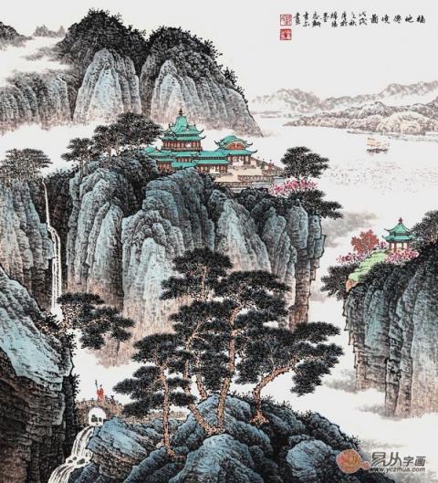 許吉爾山水畫作品如何？許吉爾國畫山水市場價格多少！