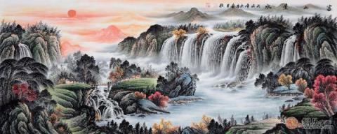 辦公室風(fēng)水畫裝飾？宋唐山水國畫裝飾旺財好運來！