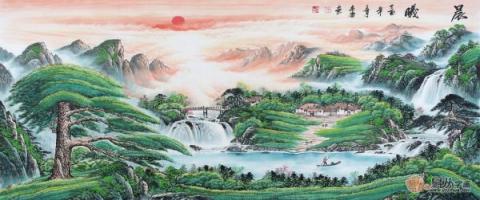 辦公室風(fēng)水畫裝飾？宋唐山水國畫裝飾旺財好運來！