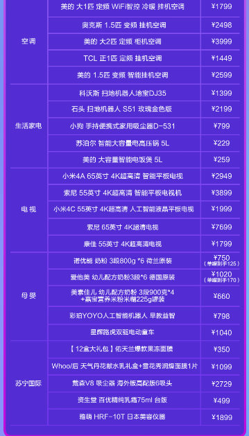 蘇寧易購(gòu)11月1日超級(jí)秒殺日0點(diǎn)開始