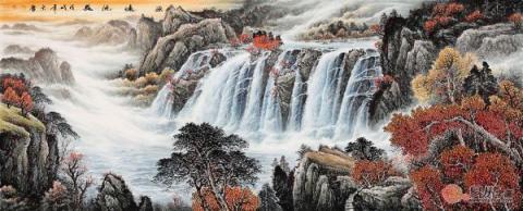 宋唐風(fēng)水國畫欣賞！山高水長(zhǎng)美景獨(dú)特財(cái)運(yùn)旺