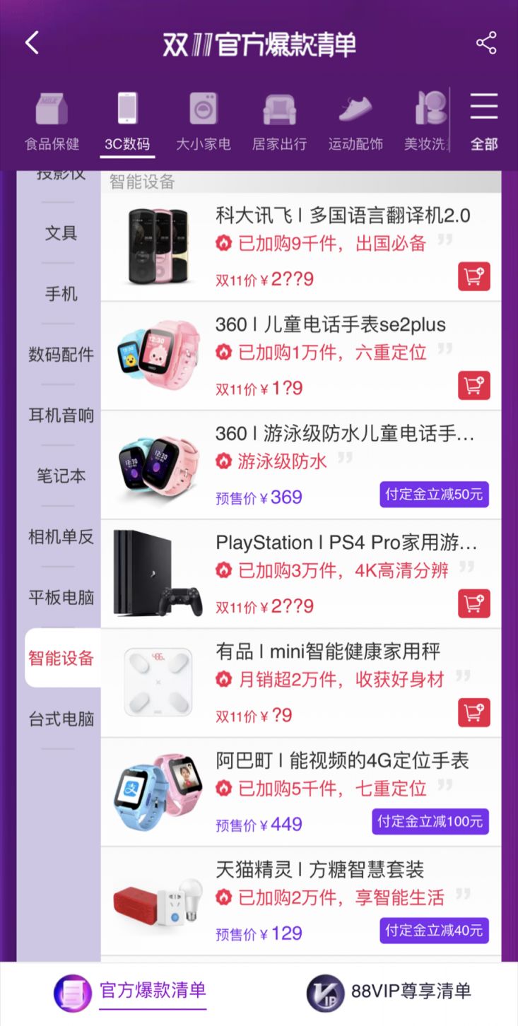 天貓雙十一爆款清單新鮮出爐，訊飛翻譯機(jī)2.0成唯一入選翻譯機(jī)