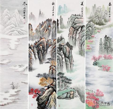客廳藝術(shù)畫裝飾畫？宋唐國畫裝飾美景旺財好運來！