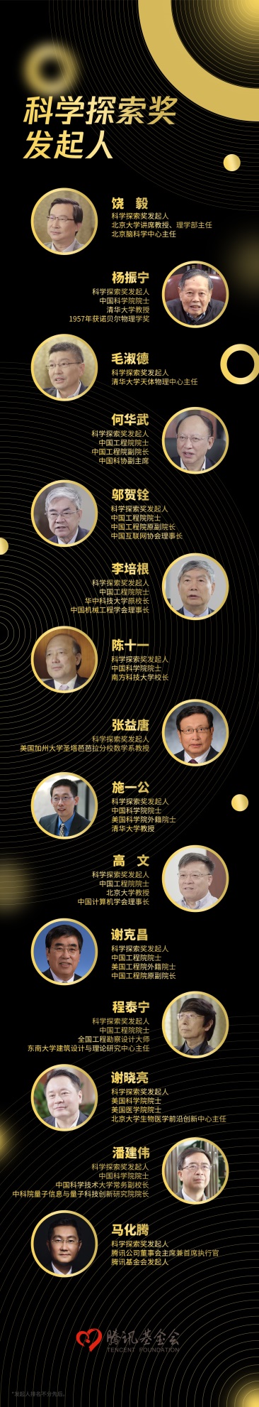 激勵青年人探索未來 馬化騰聯(lián)手14位科學家發(fā)起“科學探索獎”