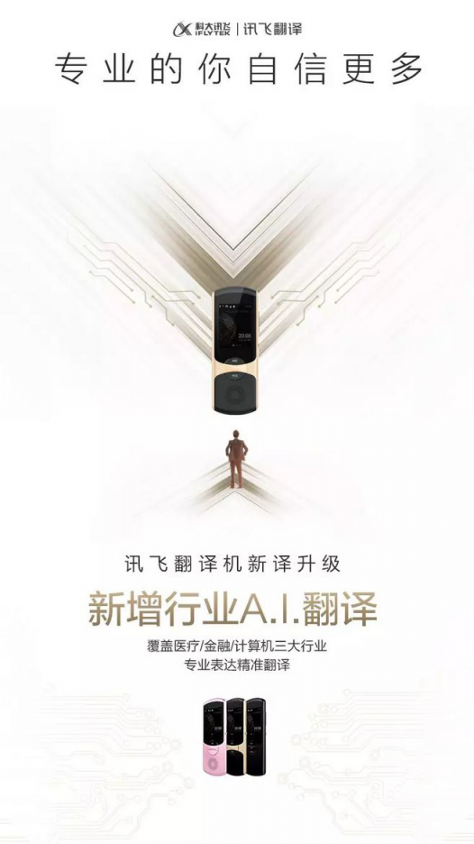 訊飛翻譯機2.0四大“新譯”升級，新增行業(yè)A.I.翻譯