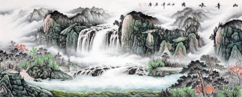 客廳裝飾掛什么畫？山水國畫裝飾旺財好運來！