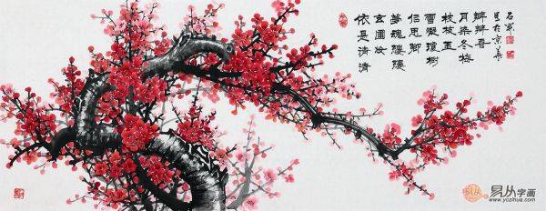 客廳橫幅掛畫推薦，這幾幅名家精品花鳥畫值得擁有