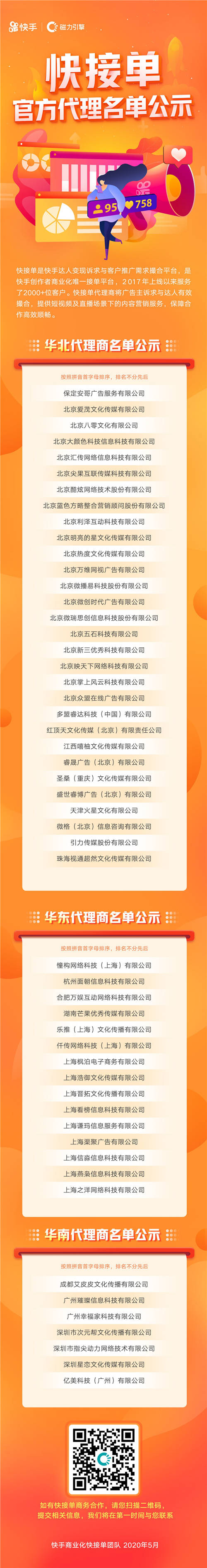 快接單公布官方合作代理商名單 進(jìn)一步強(qiáng)化內(nèi)容營(yíng)銷(xiāo)服務(wù)能力