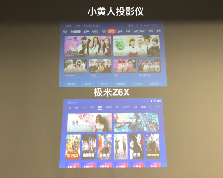 騰訊極光TV聯(lián)合出品小黃人投影儀&極米Z6X大對比