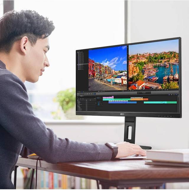 搭載USB C接口，AOC P2系列打造極速傳輸體驗(yàn)!