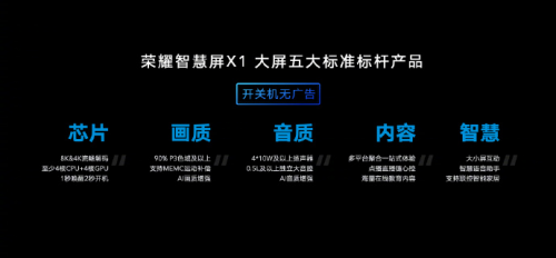 樹立標桿品質(zhì)還沒有開關(guān)機廣告，榮耀智慧屏X1成端午超值選購大屏