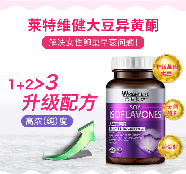 雌激素有什么作用，萊特維健大豆異黃酮緩解女性困擾