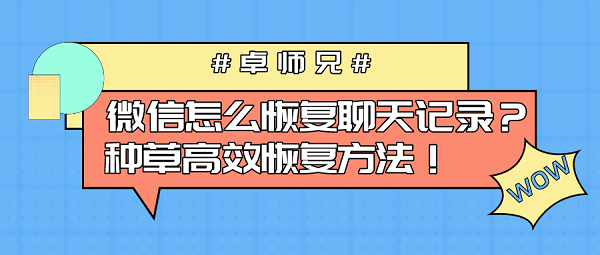 微信怎么恢復(fù)聊天記錄？種草高效恢復(fù)方法！