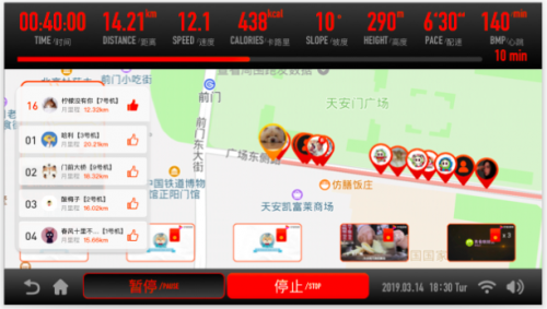練多多健身交互屏，讓跑步機成為場館增收“神器”