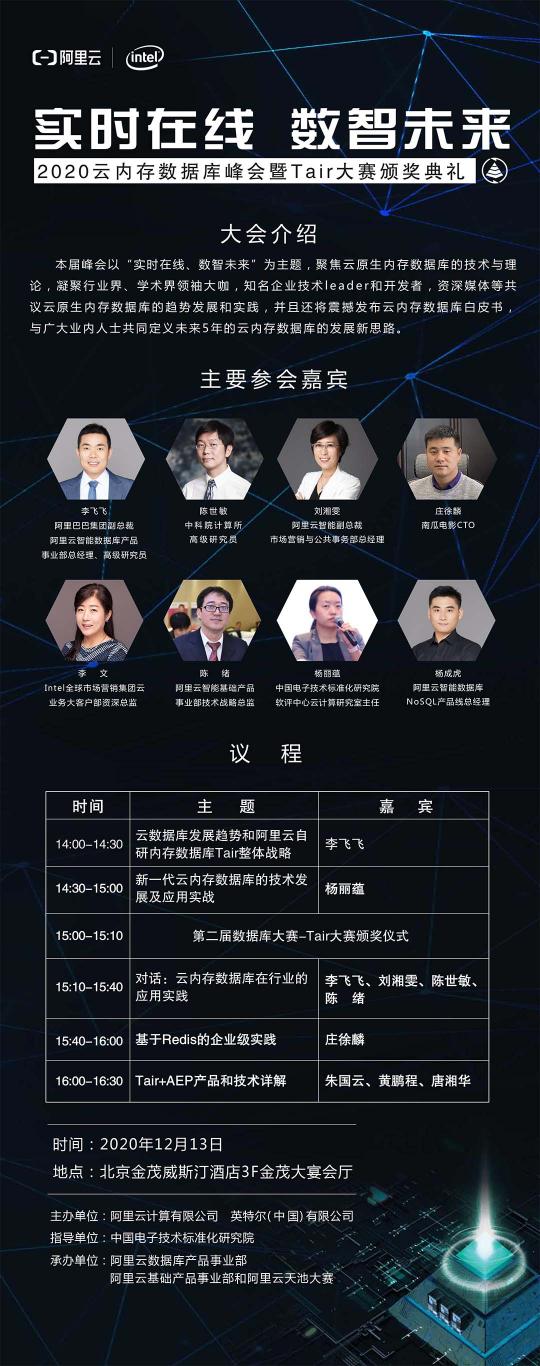 【線下首場(chǎng)免費(fèi)報(bào)名啦】阿里云2020云內(nèi)存數(shù)據(jù)庫峰會(huì) 年度開發(fā)者的盛宴！