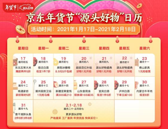 京東家鄉(xiāng)年貨鉅惠來襲，近百萬款產(chǎn)業(yè)帶源頭好物9塊9包郵！