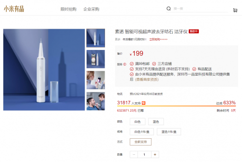 眾籌金額破632萬！素諾智能可視潔牙儀T11Pro成90后最愛