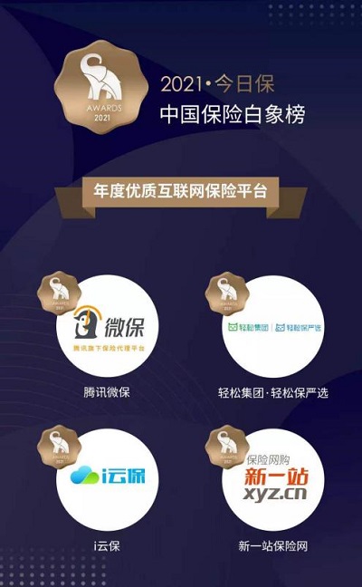 今日?！ぶ袊?guó)保險(xiǎn)白象榜公布年度優(yōu)質(zhì)互聯(lián)網(wǎng)保險(xiǎn)平臺(tái) 輕松集團(tuán)·輕松保嚴(yán)選上榜
