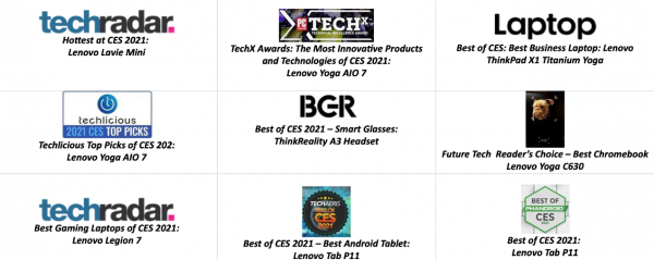 CES 2021橫掃38項(xiàng)全球頂級媒體大獎！聯(lián)想ThinkPad與ThinkBook 扛起PC行業(yè)實(shí)力大旗