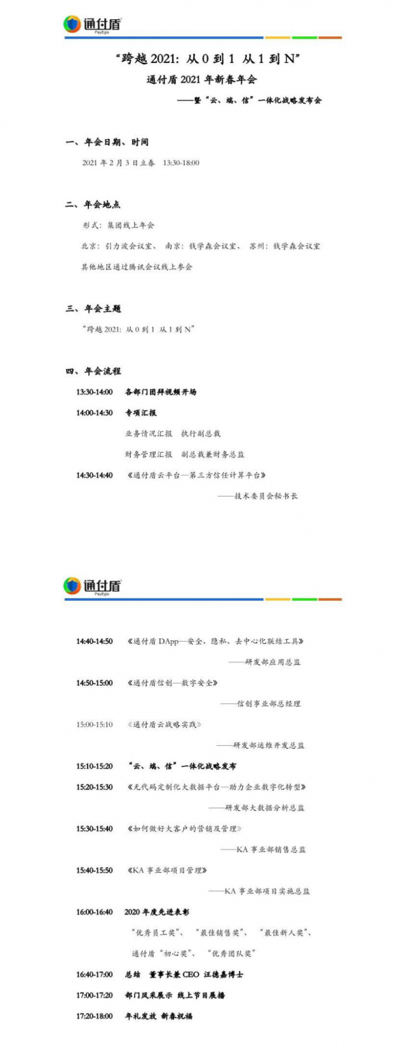 通付盾“云端”年會(huì)開啟第十載前行之旅，一體化戰(zhàn)略全面啟動(dòng)