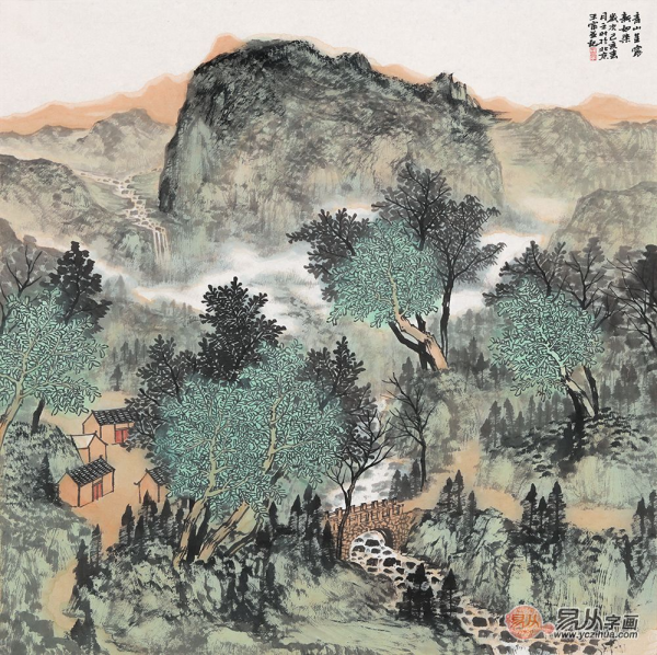 室內(nèi)背景墻裝飾畫選擇沒思路？看看畫家王寧山水畫