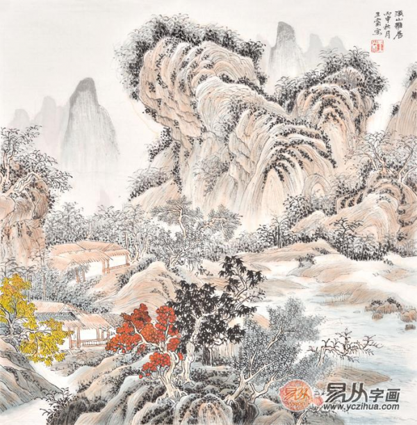 室內(nèi)背景墻裝飾畫選擇沒思路？看看畫家王寧山水畫
