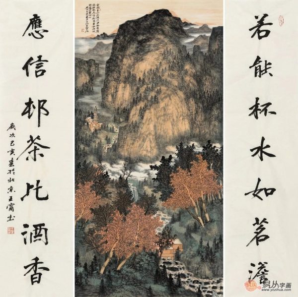 室內(nèi)背景墻裝飾畫選擇沒思路？看看畫家王寧山水畫