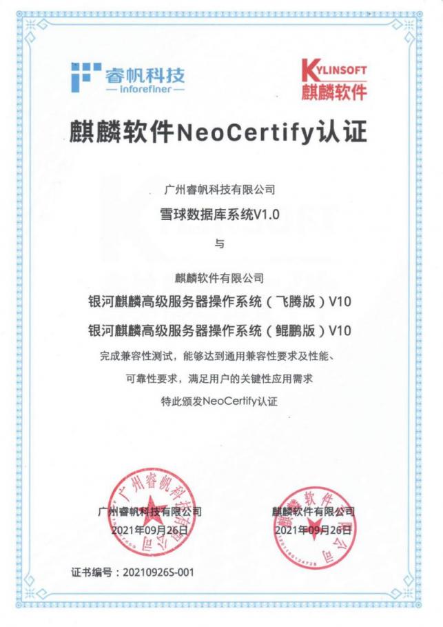 全面支持國產(chǎn)化，睿帆科技與麒麟軟件完成兼容性互認(rèn)證