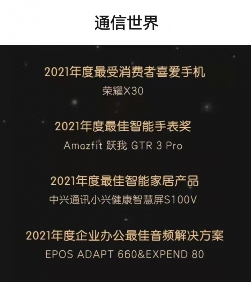 榮耀X30獲“2021年度最受消費(fèi)者喜愛(ài)手機(jī)”獎(jiǎng)，新年換機(jī)就選它！
