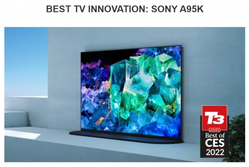 2022 CES“創(chuàng)新獎”及“最佳創(chuàng)新獎”:索尼A95K(QD-OLED)、BRAVIA攝像頭