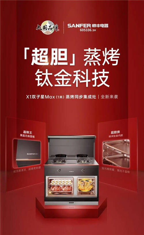 大國品牌帥豐又一力作！細數(shù)帥豐X1雙子星Max蒸烤同步集成灶上的“黑科技”
