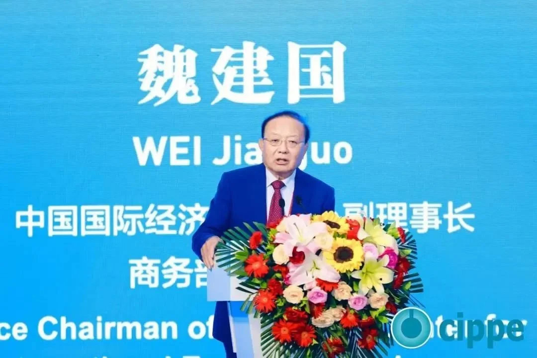 中國(guó)國(guó)際經(jīng)濟(jì)交流中心副理事長(zhǎng)、商務(wù)部原副部長(zhǎng)魏建國(guó)出席開(kāi)幕式并發(fā)表大會(huì)主旨講話.jpg