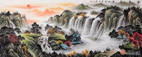 辦公室掛什么山水畫好？宋唐手繪國畫打造風(fēng)水順暢財運旺！