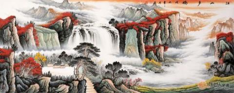 辦公室掛什么山水畫好？宋唐手繪國畫打造風(fēng)水順暢財運旺！