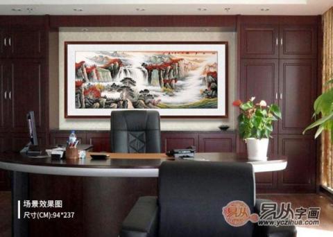 辦公室掛什么山水畫好？宋唐手繪國畫打造風(fēng)水順暢財運旺！