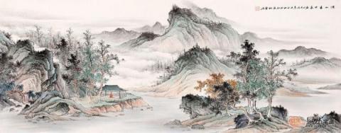春節(jié)送禮送什么字畫好？李佩錦精品山水字畫雅致是首選！