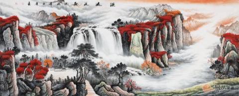 客廳沙發(fā)墻掛什么畫？宋唐手繪國畫裝飾風(fēng)水財運(yùn)旺！
