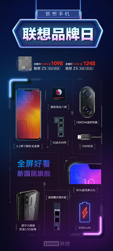 “機(jī)渴難耐”卻不知選哪個(gè)品牌？超品日聯(lián)想Z5s首降100熱銷中