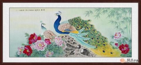 五款經(jīng)典的客廳掛畫，吉祥花鳥畫裝飾韻味十足