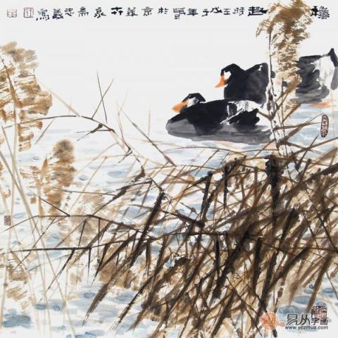 賞中美協(xié)畫家忠義的花鳥畫，野趣十足！