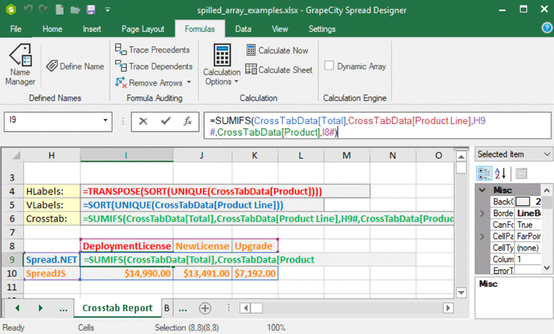 Spread.NET 表格控件 V12.1 正式發(fā)布！加入動態(tài)數(shù)組，讓公式運(yùn)算更具效率