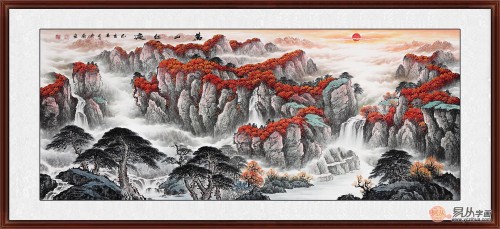 畫家宋唐《萬山紅遍》賞析：生意旺、事業(yè)順、招財聚寶