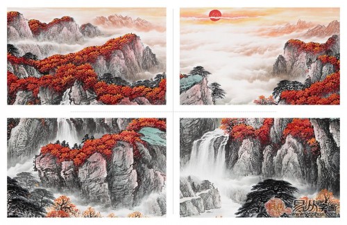 畫家宋唐《萬山紅遍》賞析：生意旺、事業(yè)順、招財聚寶