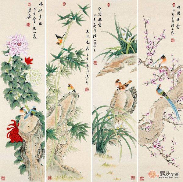 客廳墻裝飾掛什么畫好，給家?guī)砑楦獾幕B國畫推薦