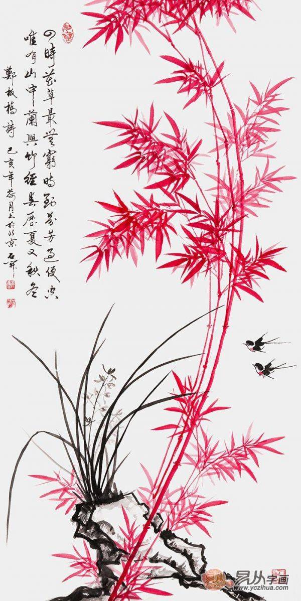 梅蘭竹菊的君子品質，名家石開梅蘭竹菊四君子國畫作品欣賞