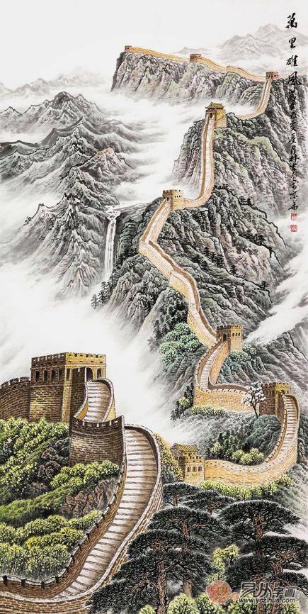 玄關掛什么裝飾畫好，名家手繪山水畫風水好品為佳